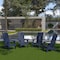 Flash Furniture 4 Pack Navy Modern 4 Slat Back Adirondack Chairs 4-JJ-C14509-NV-GG - alternate 1